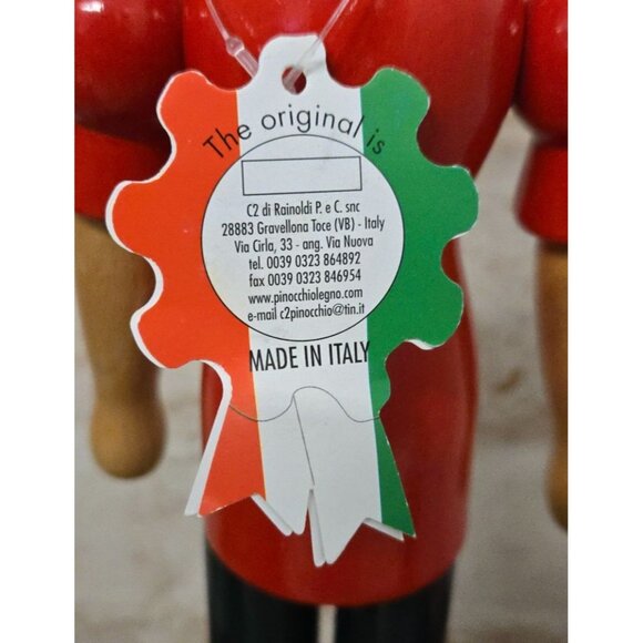 14" Handcrafted Italian Wooden Pinocchio C2 Di Rainoldi Jointed - Picture 6 of 8